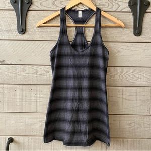 lululemon athletica Cool Racerback Tank Capilano Stripe Deep Coal Black